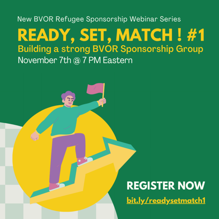 Ready, Set, Match! #1 – Building a Strong BVOR Sponsorship Group