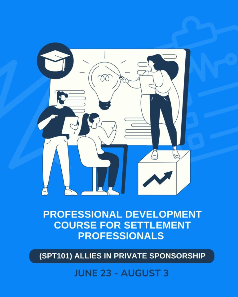 E-Training course for settlement professionals: Allies in Private Sponsorship (SPT101)